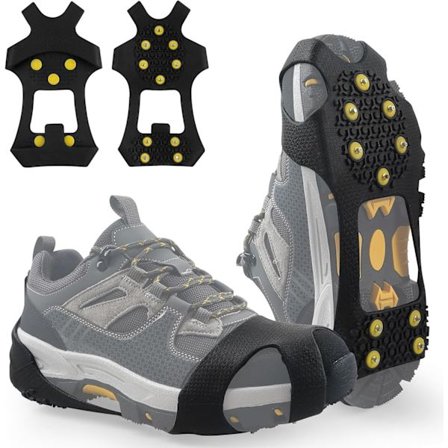 Issne-sko til sko Støvler Skridsikre issko Oversko til gåture på sne og is Gummisko med 10 knopper Isgummisko Slip-on Strækbart