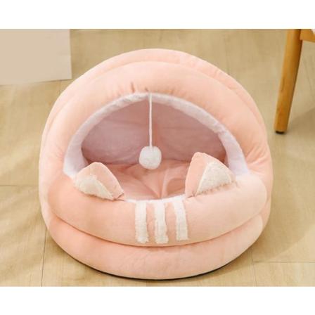 Katt hus Semi-lukket katteseng katteforsyninger - Rosa, 40*40cm, for katter under 9kg, 1 stk