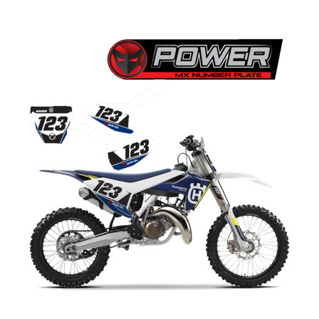 Power Nummerplåtsdekaler - Husaberg FE 390 2010-2012