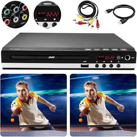 Dvd-spiller 1080p Hd Hjem Dvd-spillerboks For TV Alle regioner Gratis Dvd Cd-diskspiller Av-output Dvd Play