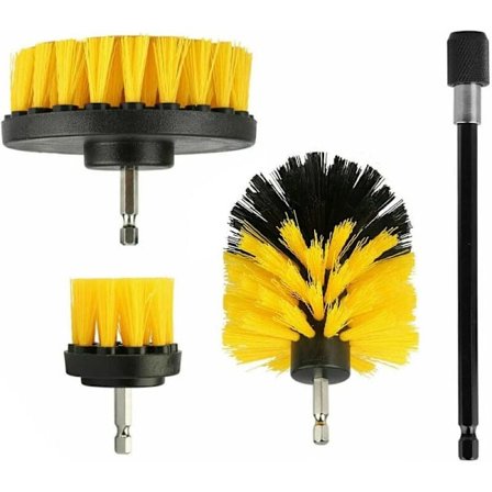 Sats med 4 bilrengöringsborstar med hårda borst