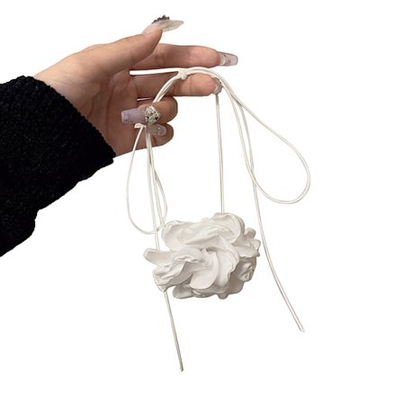 Mjuk blomma Slips Cravat Halsband Tyg Blomma Halsband Spets Chokers Bröllop Smycken Present för kvinnor Brud Bröllopsfest