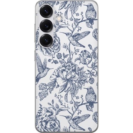 Kompatibel Mobilcover til Samsung Samsung Galaxy S25 Blomster & Fugle - Romantisk Vintage-stil Mønster