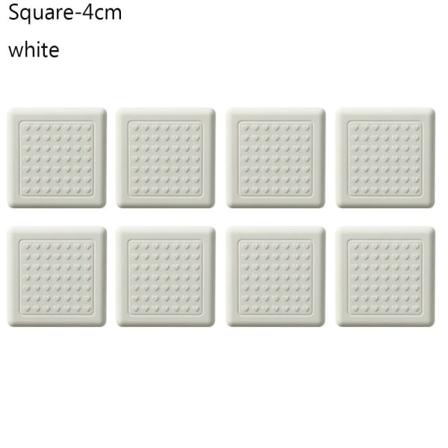 8 ST Möbler Ben Pad Stol Fötter Cover VIT KVADRATUR-4CM white Square-4cm