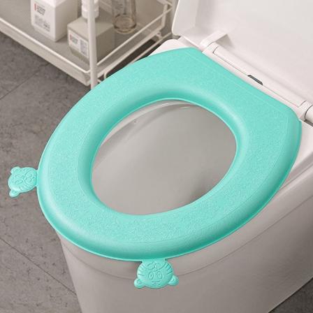 3 stk Toiletmåtte Husholdnings toiletsæde Four Seasons Happy Day Toiletvasker Non-Silicone Green