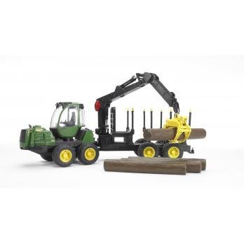 BRUDER Professional series - John Deere 1210E Forwarder with 4 trunks and grab