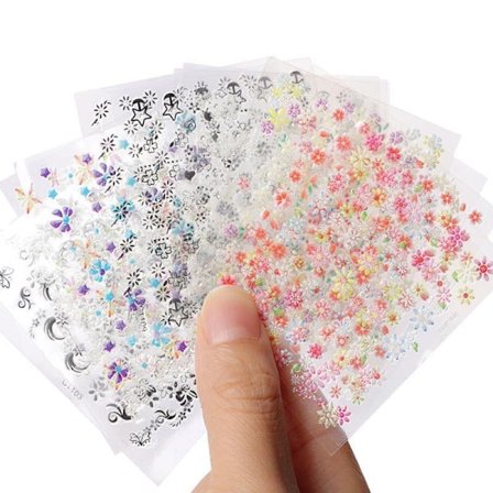 10 ark Selvklebende negledekorasjoner