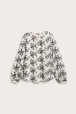 Kappahl | Bluse med brodering | Offwhite