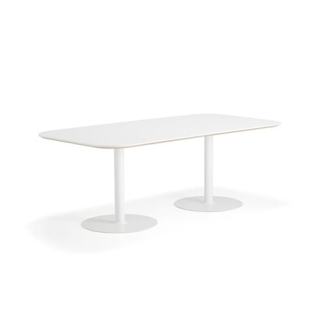 Table METRIC, rounded corners, 2000x1000x720 mm, white