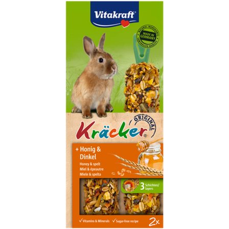 Vitakraft - Kjeks Kanin Honning 2x2-pakning - Smådyr - Godbiter og gnagestenger - Frøstenger og Kräcker - ZOO.no