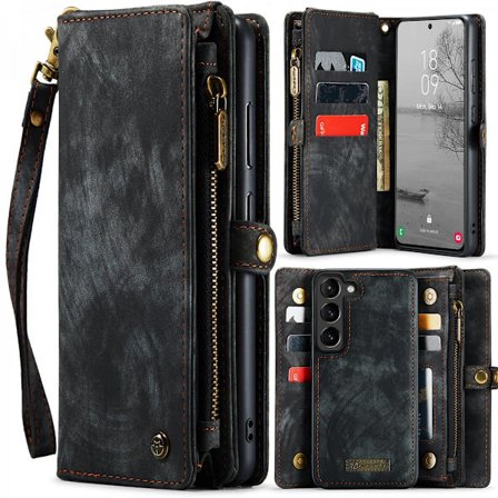 CaseMe Multi-Slot 2 i 1 Pungetui Galaxy S23 Plus Sort