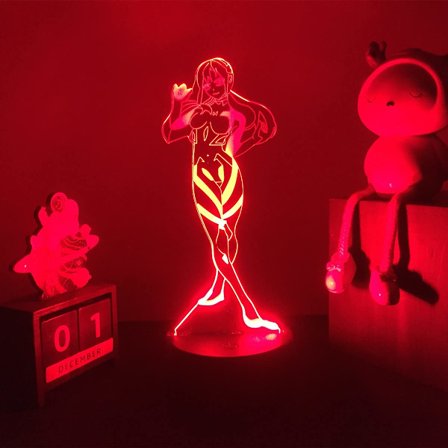 Anime Evangelion 3D LED-lampe EVA-01 Test Type-figurer Ljus
