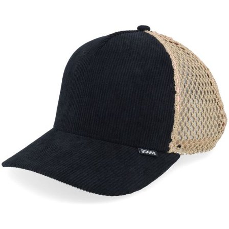 Djinns - Svart trucker Keps - Casual Corduroy Mesh Black/Bisque A-Frame Trucker @ Hatstore