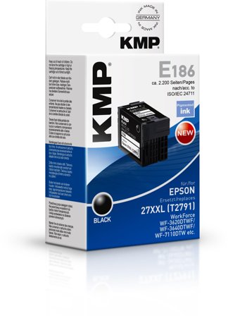KMP E186 ink cartridge black F-FEEDS