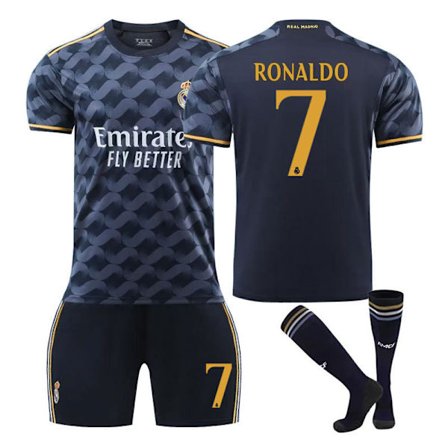 2023-2024 Real Madrid bortafotbollströja med strumpor