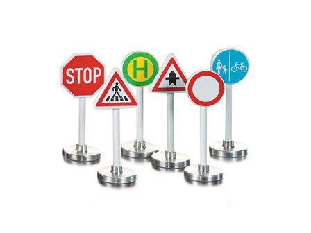 SIKU Vägskyltar 8cm 6/fp - Lyreco - Skola och förskola - Lekmaterial - Leksaksbilar