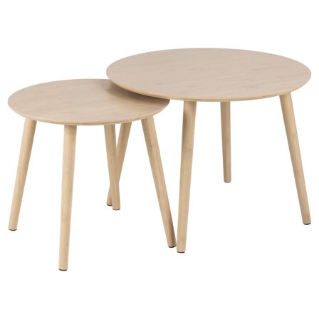Roslin sofabordssæt, bambus | Ø60 - 60/45x60/45x45/41,5 - Sofabord