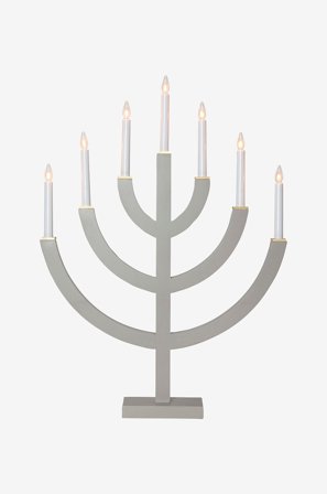 Jotex - Lysestake Anno 71 cm Grå - Kjøp Adventsstaker hos Jotex