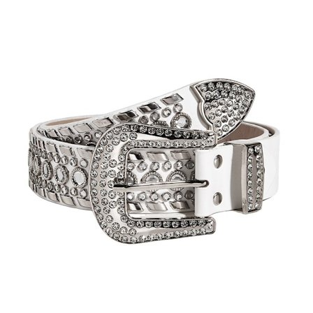 Rhinestone Bælte Rhinestone Rem HVID