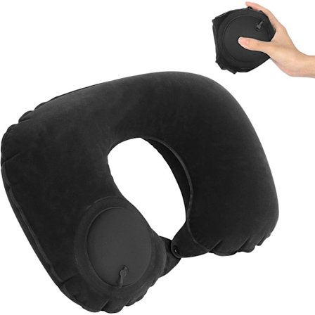 Oppblåsbar Reisepute, Nakkepute for Reise, Oppblåsbar Nakkepute for Reise, Flypute, Oppblåsbar Pute, Flypute for Nakke, Midje,