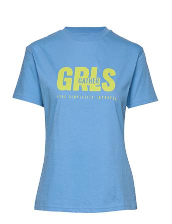 W. Gather Girls Tee Blue Svea