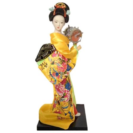 Japanska Söta Geishafigurer Dockor Med Vacker Kimono Nytt Hem Kontorsdekoration Miniatyrer