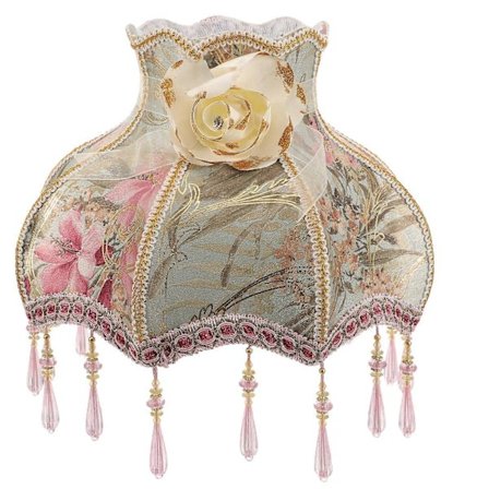 Lampeskjerm, Kuppelformet Lampetrekk for Bordlampe/Skrivebordslampe i Europeisk Stil, Blomstret (E27)