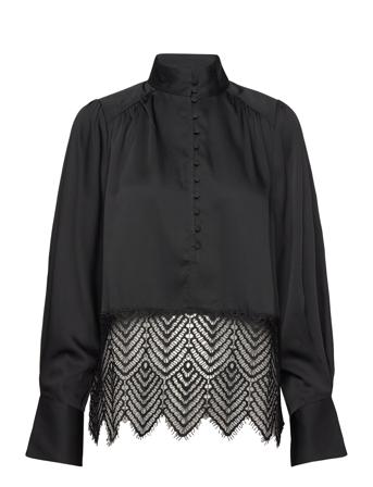 Cedarsbbchatrina Blouse Black Bruuns Bazaar