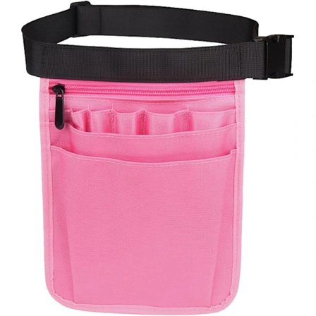 Pink sygeplejerske bælte og justerbart taljebælte, praktisk taljetaske med flere rum til sygeplejersker, arbejdere, frisører