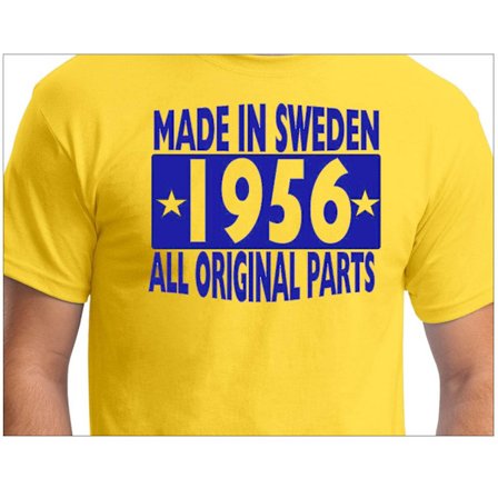 Gul T-shirt Made in Sweden 1956 All original parts