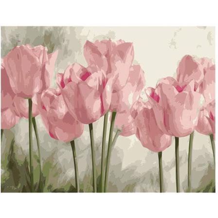 Diamond Painting 5d Diy Diamant Målning Rosa Blommor 40x50cm