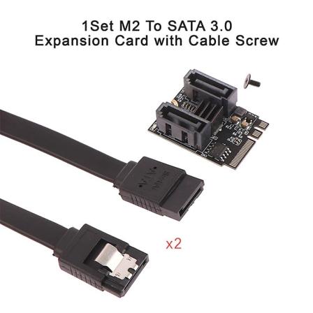 M2 til Sata 3.0 utvidelseskort med kabel Nøkkel A + E Wifi Hdd adapterkort Gratis stasjon