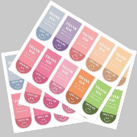 100 St/10 Ark Tack För Din Beställning Stickers Smile Decora