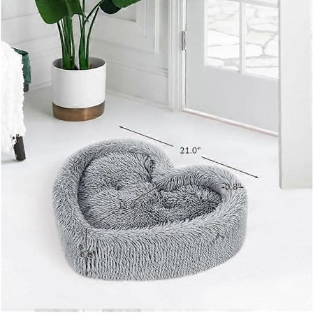 Indendørs Katte - Hjerte Katteseng med Aftagelig Vaskbar Pude[D]