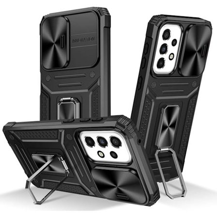 Etui til Samsung Galaxy A33 5G med støtte for bilholder, skyvevindu, støtsikkert beskyttelsesdeksel til Samsung A33 5G, militærklasse
