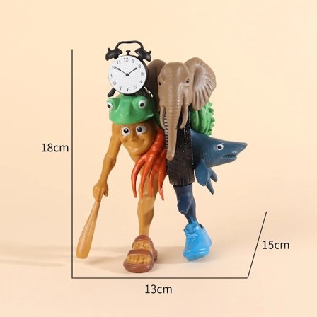 Italialainen hai-meemilelu Irrotettava meemi Brainrot 3D-malli Anime-toimintahahmot Kokoonpanolelut Pöytäkoristeet Lasten syntymäpäivälahjat