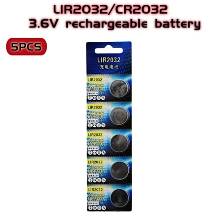 2-50 STK LIR2032 Praktisk genopladeligt batteri 2032 Lithium-opladning kan erstatte 3,6v 40mAH CR2032 til ure møntbatteri