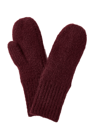 Wera Stickade tumvantar i mohairmix KATE Vantar & handskar Röd ONESIZE