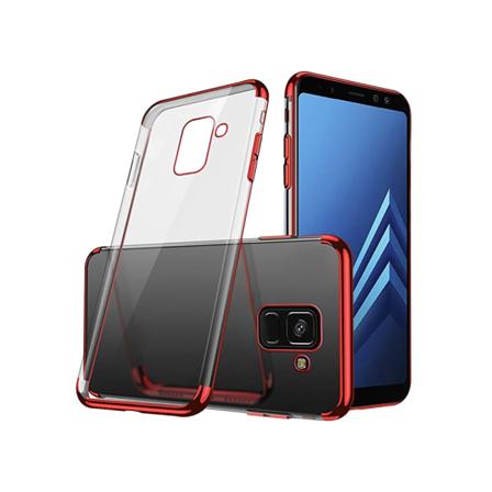 Stilfuldt og effektivt cover i silikone Samsung Galaxy A6 Plus Röd