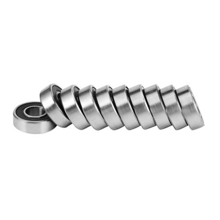 Sourcing Map 698-2rs Djupspårskullager Dubbeltätat 1180098, 8mm X 19mm X 6mm Kolstålslager (förpackning med 10)