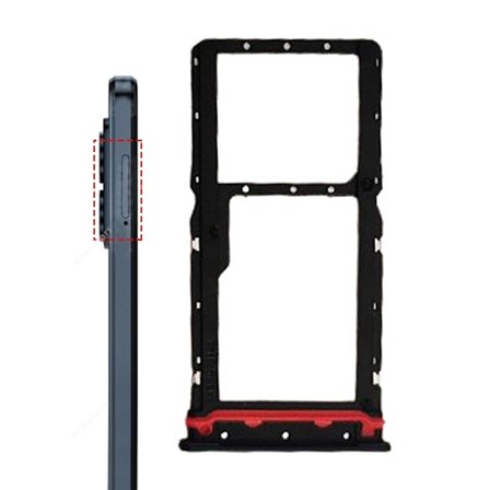 Motorola Moto G84 5G Sim Card Holder - Svart