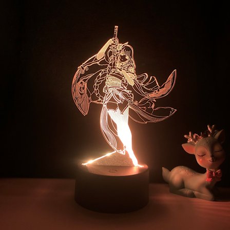 Spelkaraktär 3D Illusion Lampa 16 färger LED Nästan