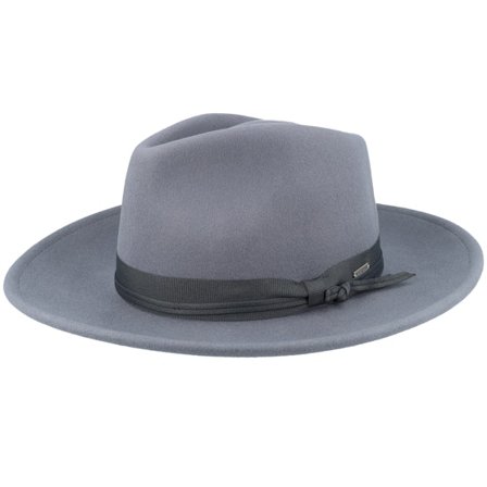 Brixton - Grigio fedora Cappello - Dayton Convertible Brim Ranche Grey Fedora @ Hatstore