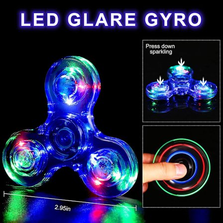 Luminous LED Fidget Spinner - Transparent