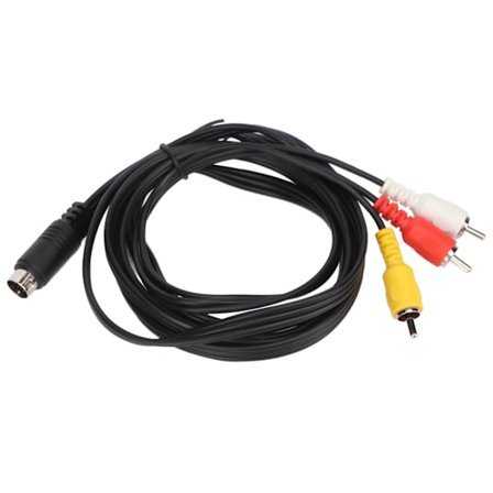 Mini DIN 9 Pin til 3 RCA Han til Han Nikkelbelagt Audio Video Kompositkabel til TV AV Receiver Monitor 1,8 Meter