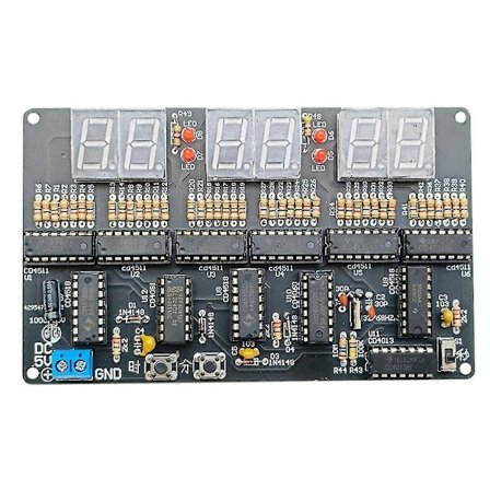 DC 4.5V-5.5V 6-bit Digital Krets Klocka Kit Elektronisk Klocka Undervisning Och Träning Svetsning Produktion DIY Delar