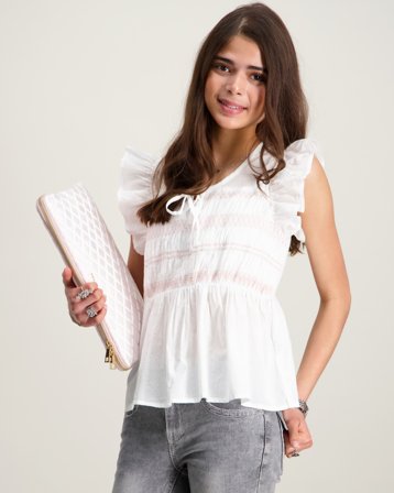 RYVLS Serena SS Blouse Hvit Topper/Bluser Jente - Kids Brand Store