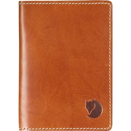 Fjällräven Leather Passport Cover in Leather Cognac