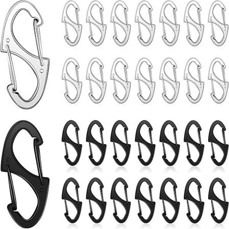 Liten snapkrok Dual Wire Gate Clip nøkkelring Clip