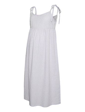 Mamalicious Mlvicki Strap Wo Midi Dress - White - XXL